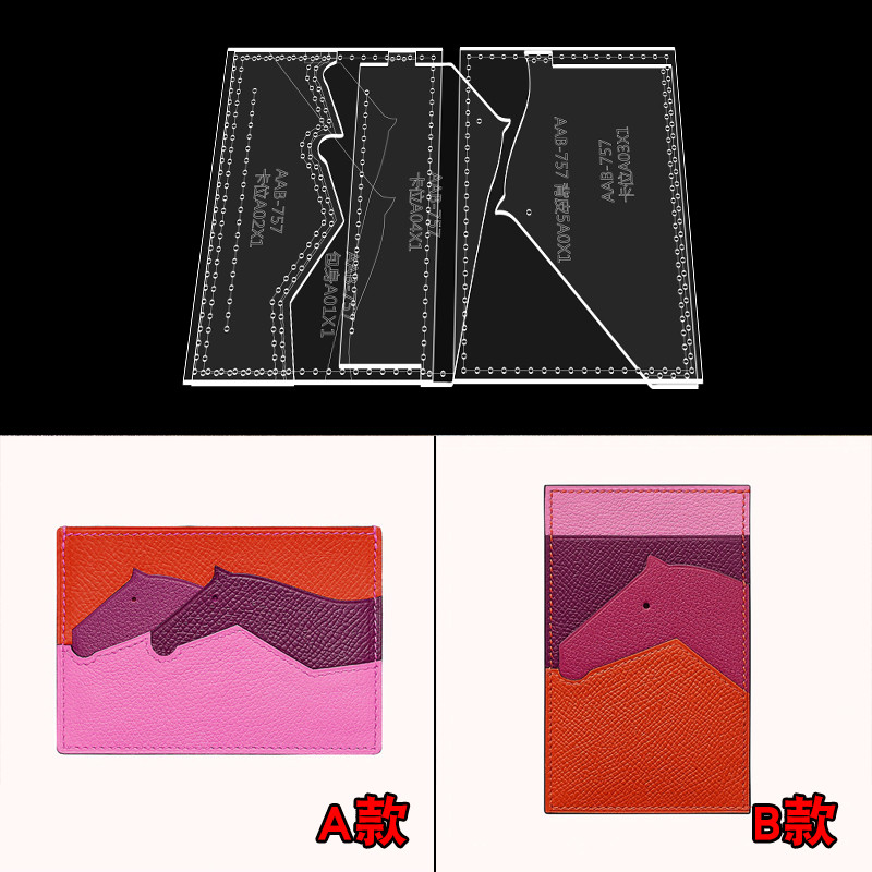 Leatherwork Patterns - 1 Set Durable Acrylic Template Sewing