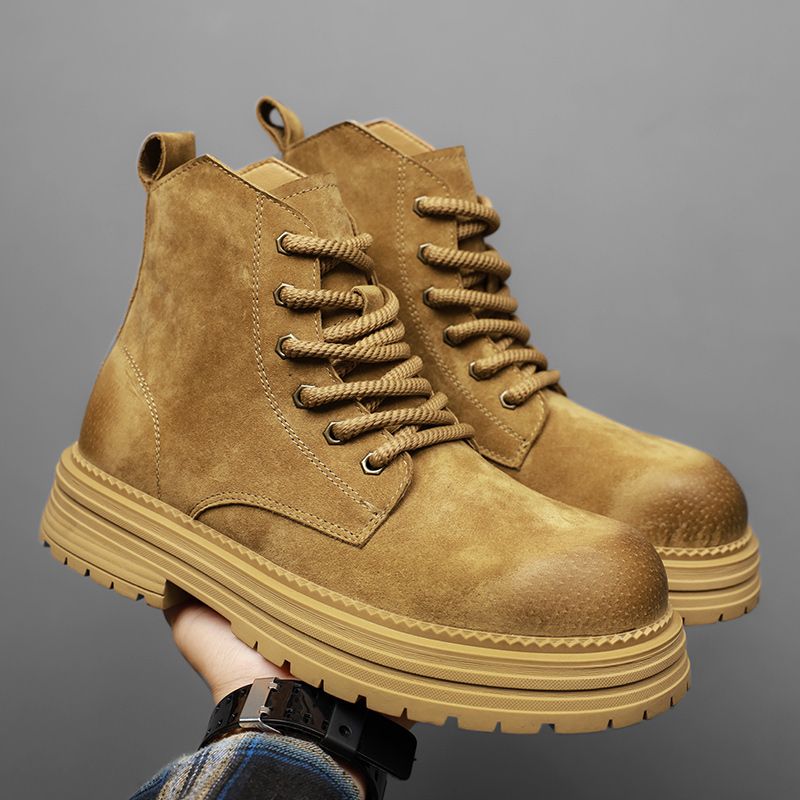 Leather Work Flats - High Quality Men Ankle Boots Fashion