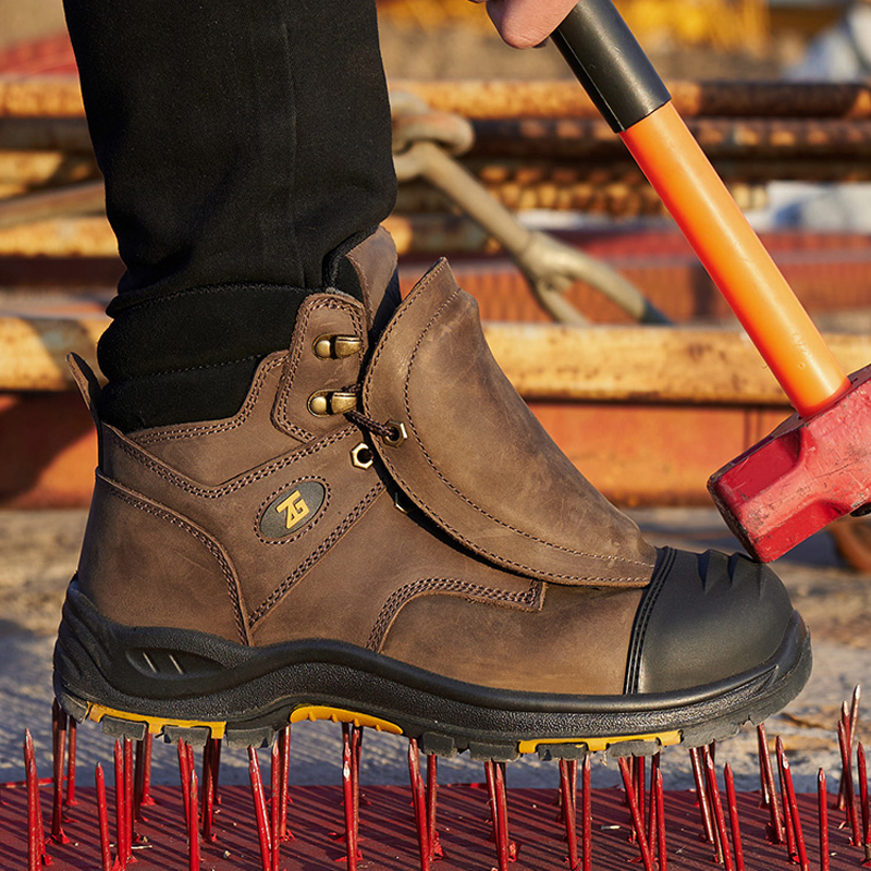Genuine leather Work Safety Bo - Leather Work Flats 评论和价格