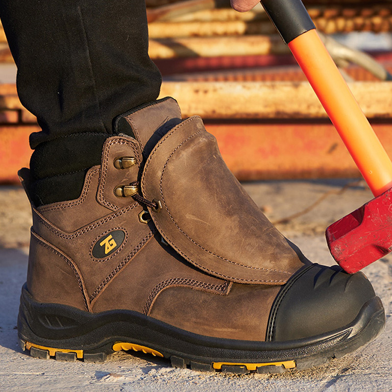 Genuine leather Work Safety Bo - Leather Work Flats 评论和价格