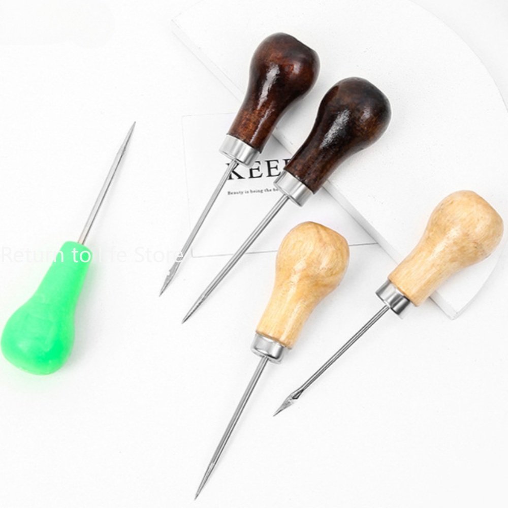 1pc Awl Pricker Hole Maker Con - Leatherwork Punching Tool 评论和价格