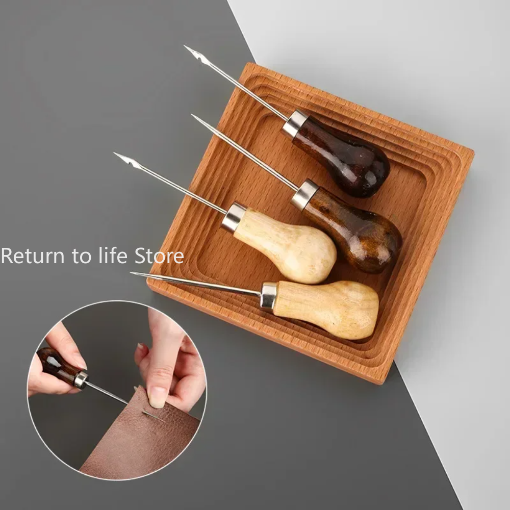 1pc Awl Pricker Hole Maker Con - Leatherwork Punching Tool 评论和价格
