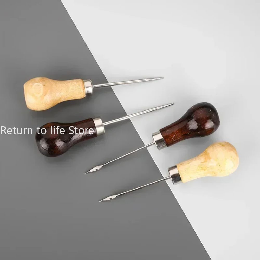 1pc Awl Pricker Hole Maker Con - Leatherwork Punching Tool 评论和价格