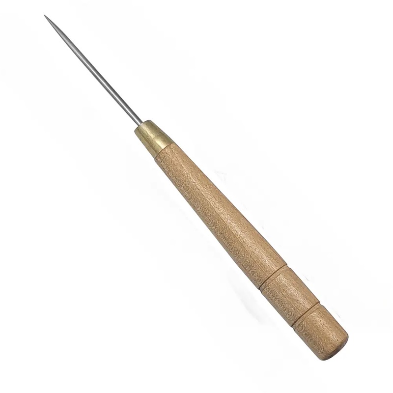 3 PCS Wooden Handle Awl Tool L - Leatherwork Punching Tool 评论和价格