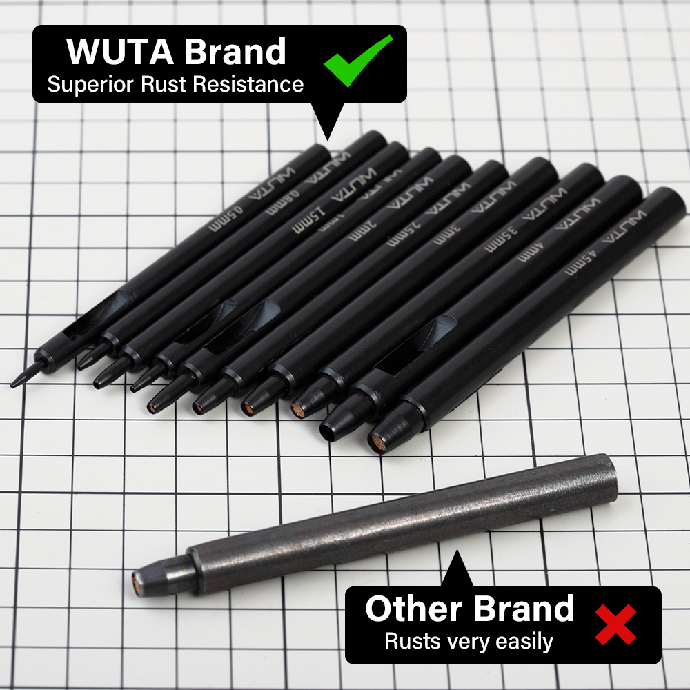 WUTA 1Pc 6-15mm Black Anti-Rus - Leatherwork Punching Tool 评论和价格