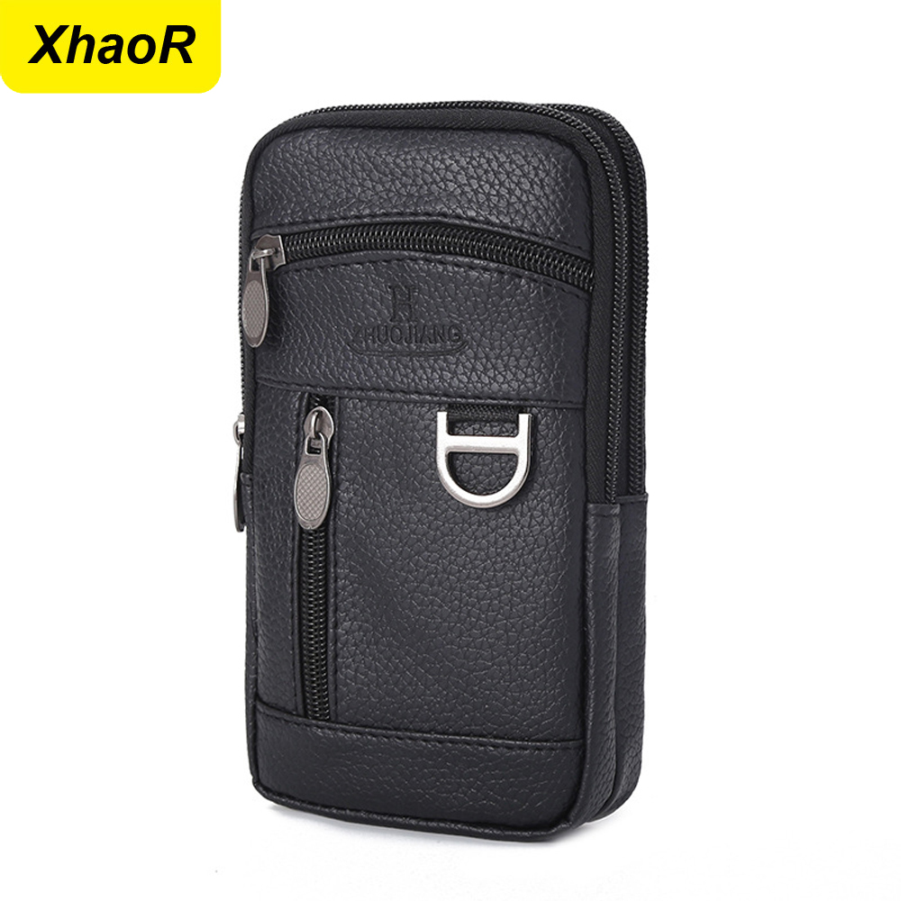 Men Waist Bag Mobile Phone Bag - Leatherwork Wallet 评论和价格