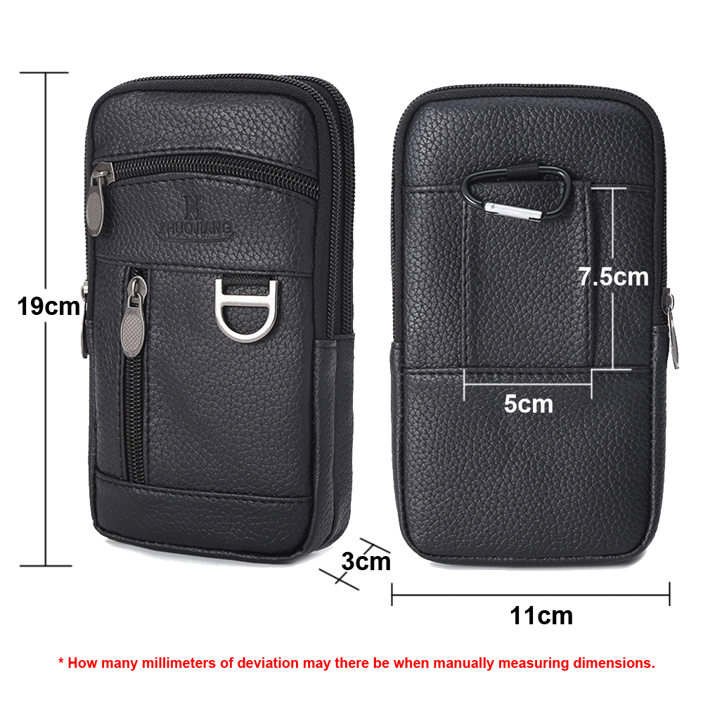 Men Waist Bag Mobile Phone Bag - Leatherwork Wallet 评论和价格