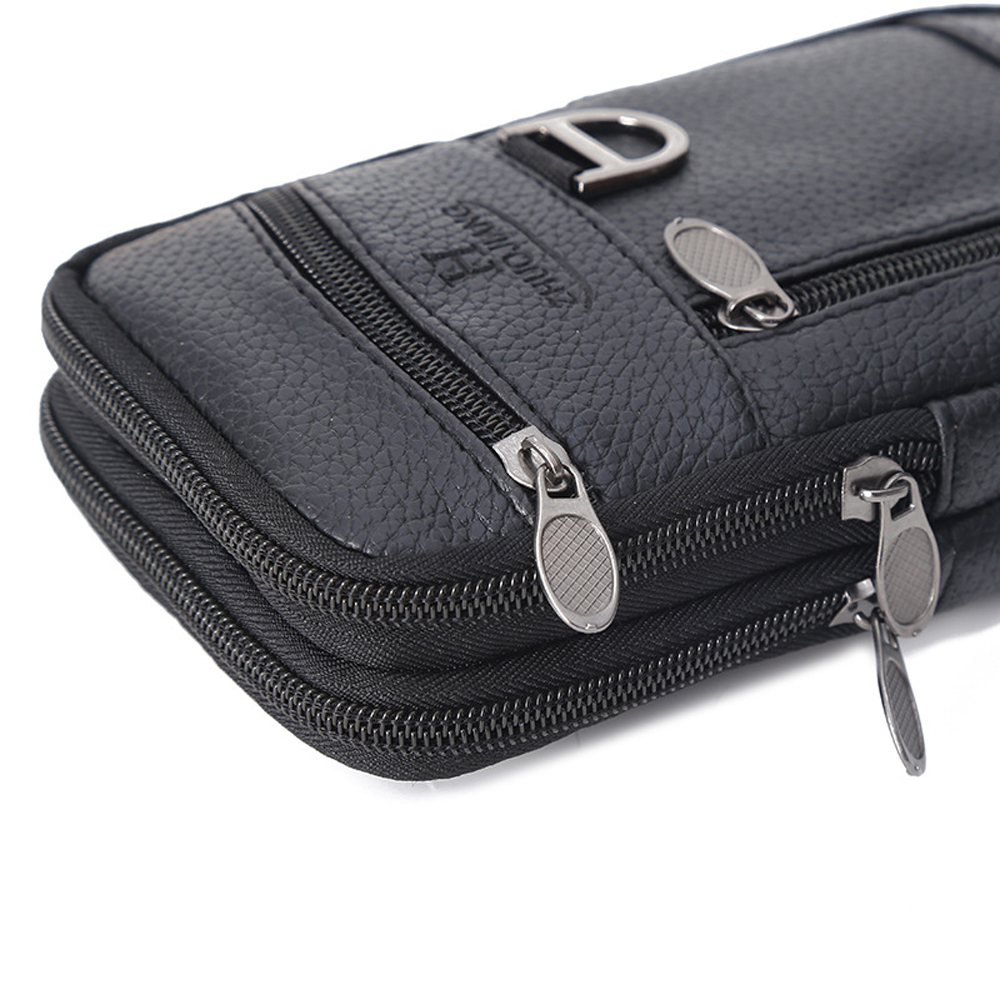 Men Waist Bag Mobile Phone Bag - Leatherwork Wallet 评论和价格