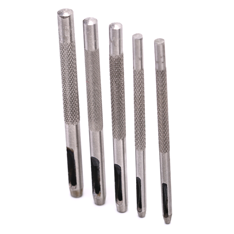 C 5Pcs new Leather Round Shape - Leatherwork Punching Tool 评论和价格