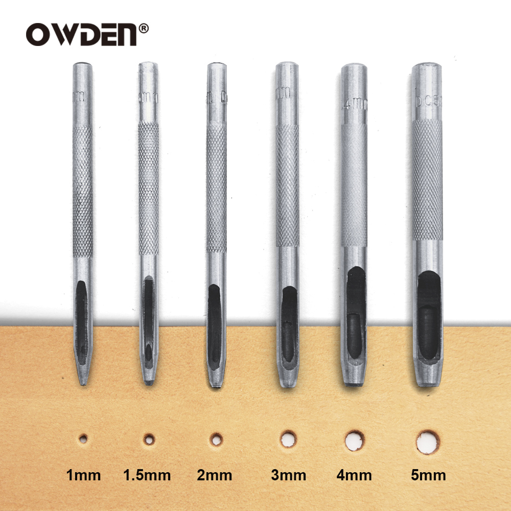 6pcs Leather Hole Punching Too - Leatherwork Punching Tool 评论和价格