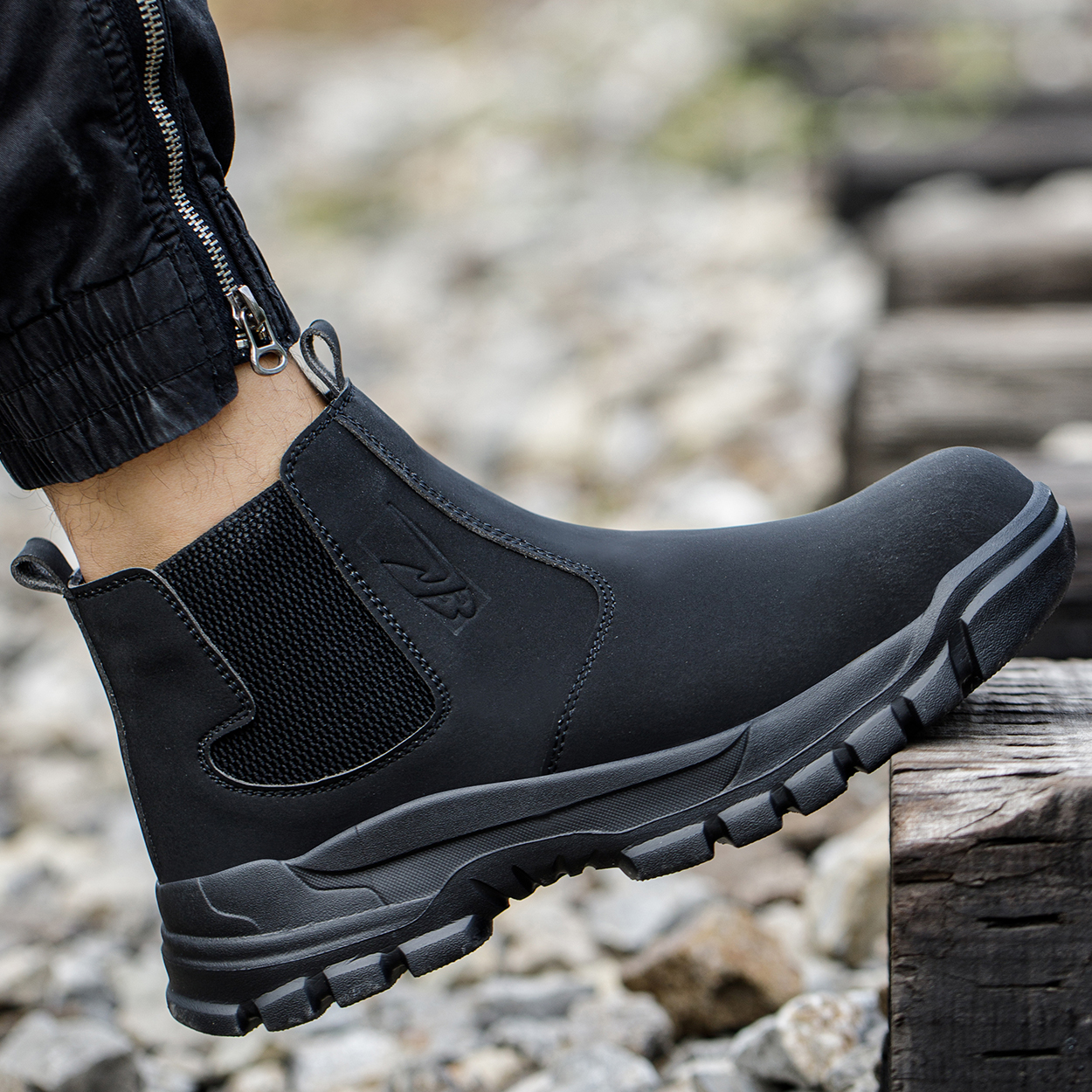 Waterproof Men's Safety Work B - Leather Work Flats 评论和价格