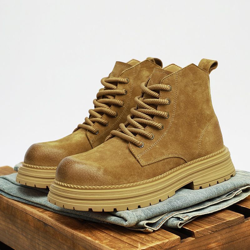 High Quality Men Ankle Boots F - Leather Work Flats 评论和价格