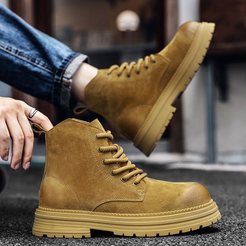 High Quality Men Ankle Boots F - Leather Work Flats 评论和价格
