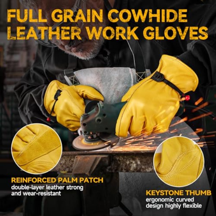 Leather Work Gloves for Men, 3 - Leveling Leatherworking 评论和价格